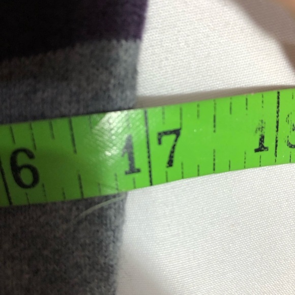 Women’s Gray & Purple Stripe Sweater. LeChateau. Size Small. - Picture 2 of 6